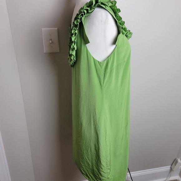 Tibi New York Silk Dress Size 8 Green - Picture 6 of 14
